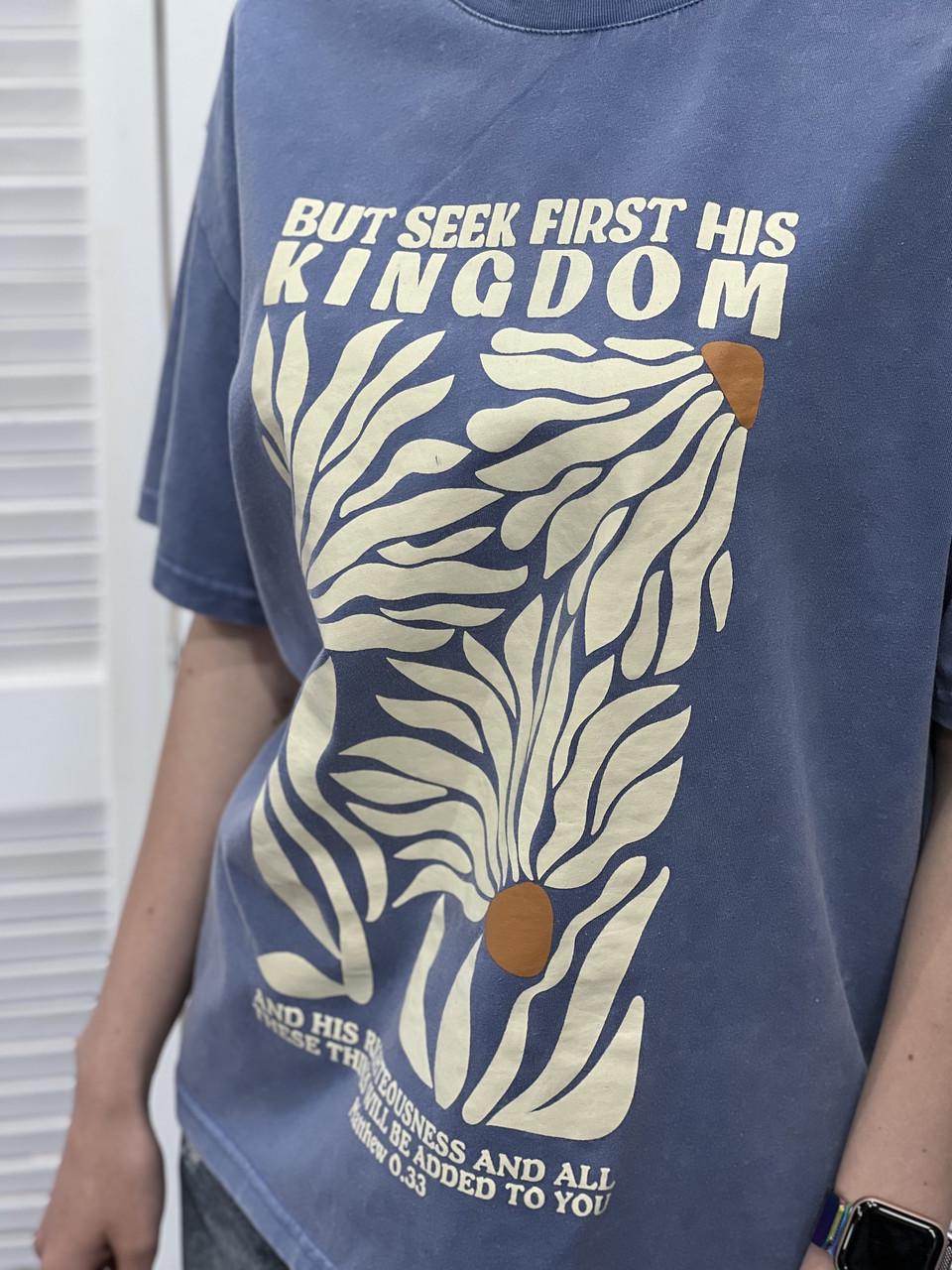 Футболка женская But Seek First His Kingdom OS Голубой (#25066-10-02) - фото 4