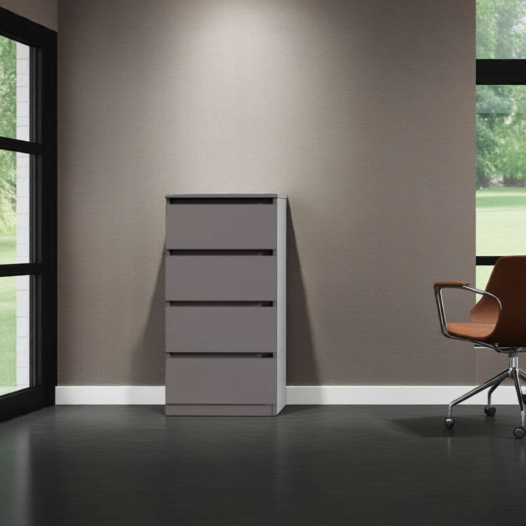 Комод MEBEX на 4 шухляди 50х40х100 см Сірий темний (VM4B500DG) - фото 4 Комод MEBEX на 4 шухляди 50х40х100 см Сірий темний (VM4B500DG) - фото 4