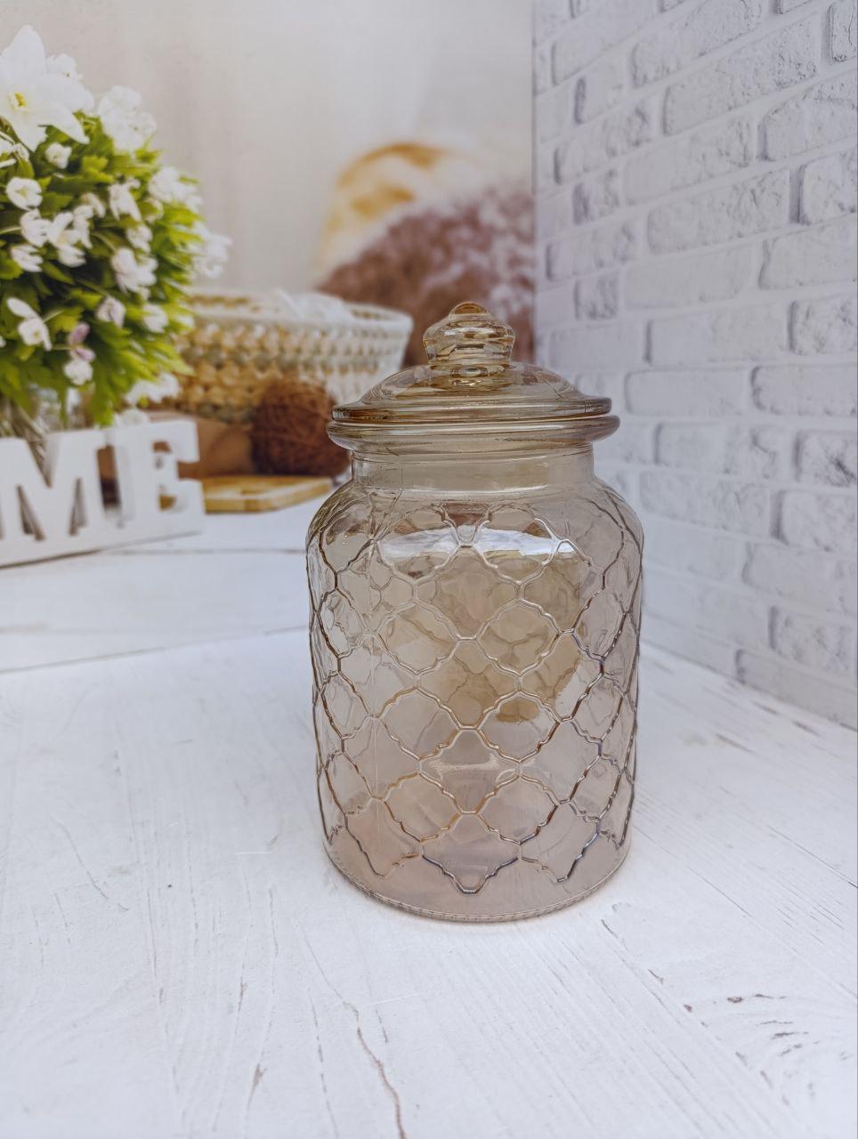 Банка для сипучих продуктів S&T скляна 1 л Золотистий (7088-16)