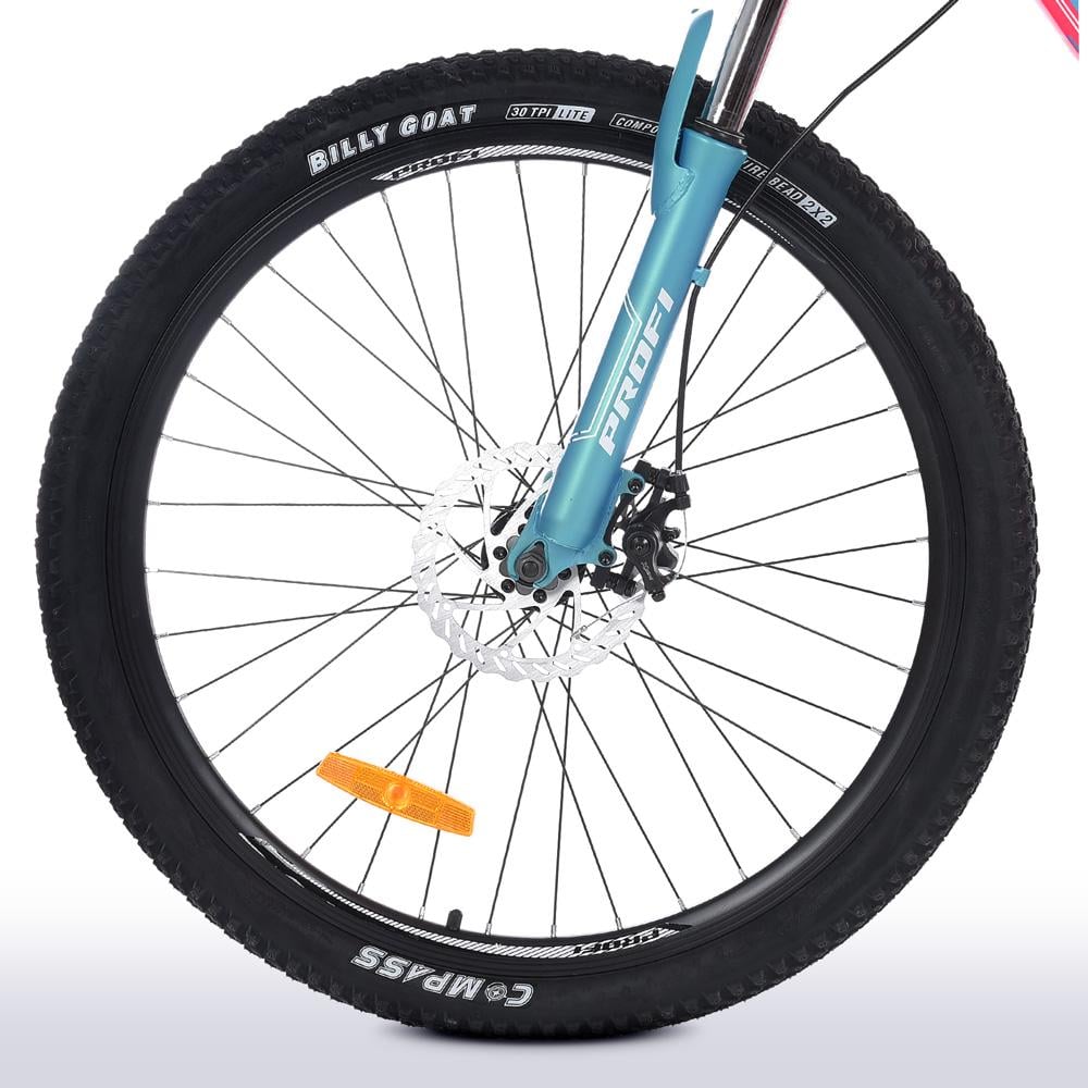 Велосипед спортивний SHIMANO 21SP Profi G26BELLE A26.1 26" алюмінієва рама Малиново-бірюзовий - фото 7