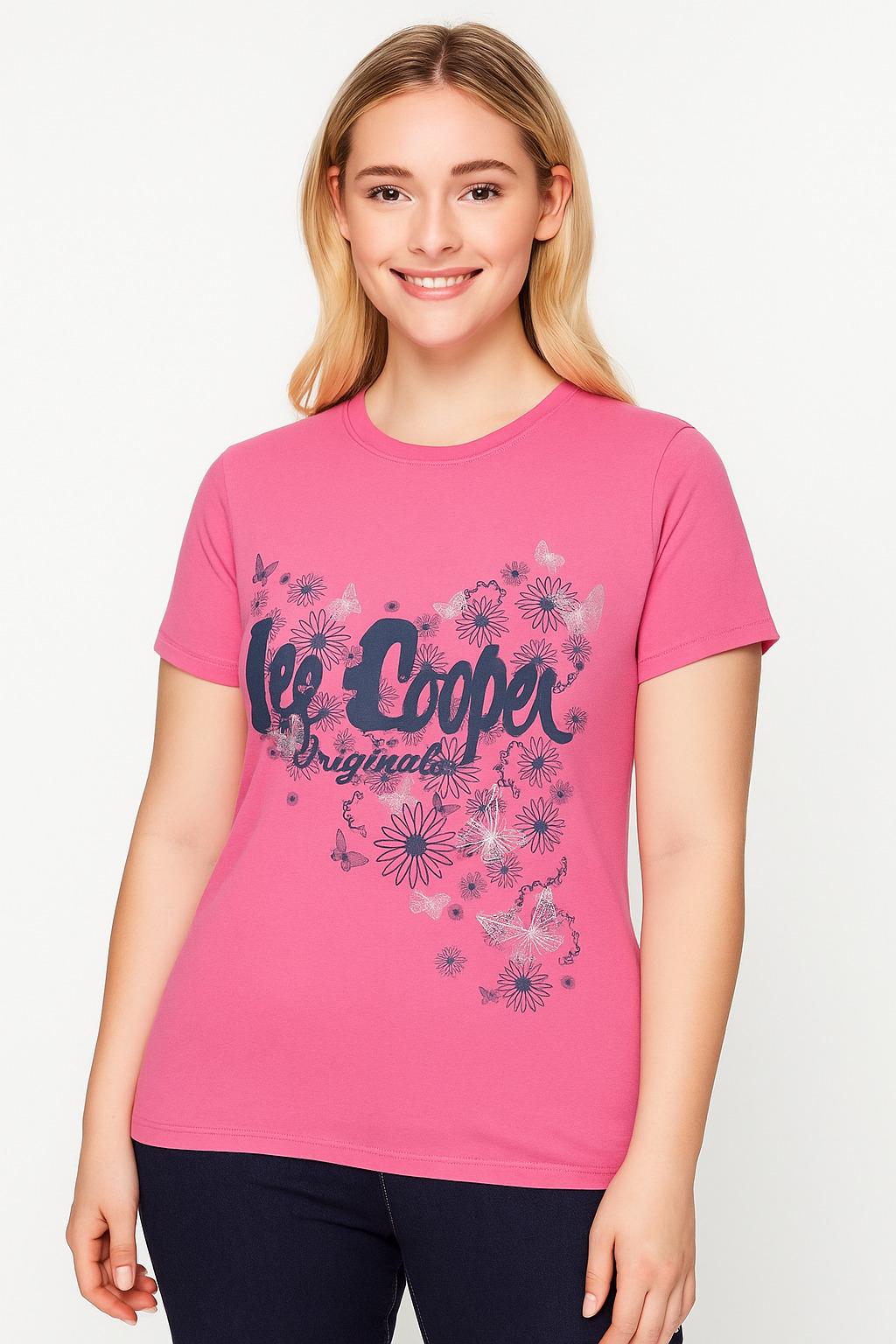 Футболка женская Lee Cooper XL Розовый (TS0006W065)