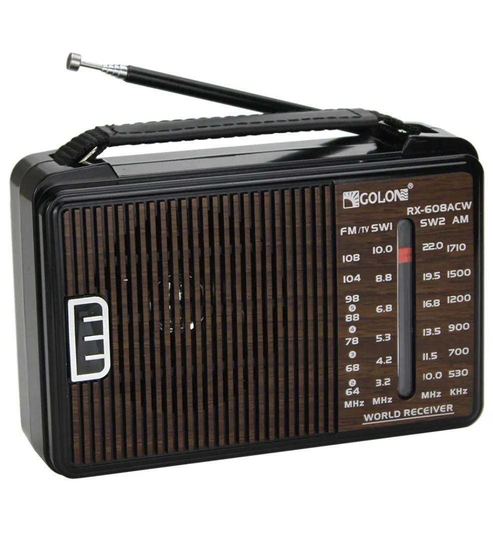 Радиоприемник переносной Golon RX-608 от сети 220 В/батареек (24403275) - фото 3