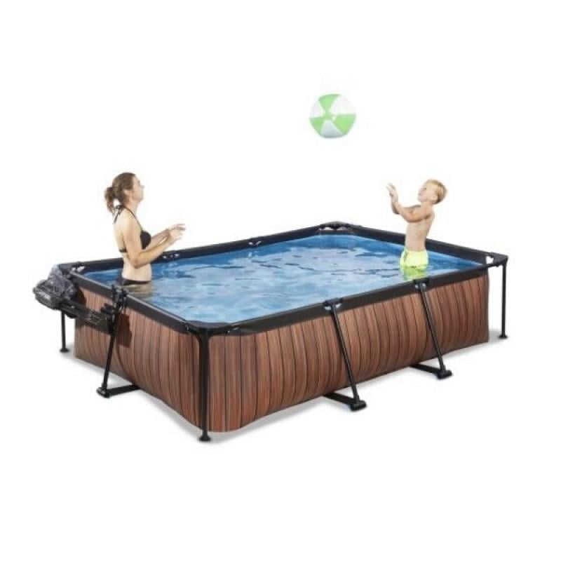 Басейн каркасний Exit Toys з куполом насос 20 Вт 300х200х65 см Коричневий - фото 5