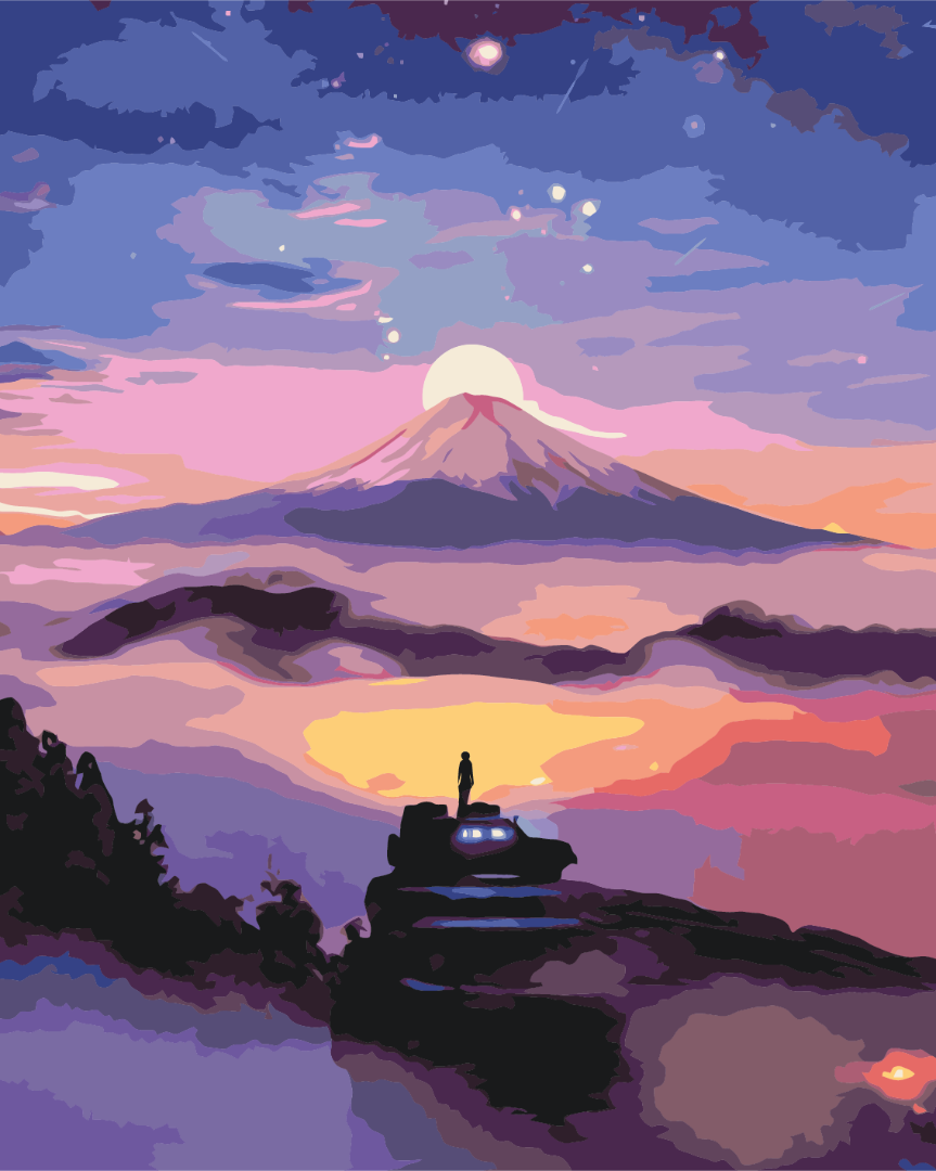 Картина по номерам Brushme Сиреневый закат 40x50 см (BS51580) Картина по номерам Brushme Сиреневый закат 40x50 см (BS51580)