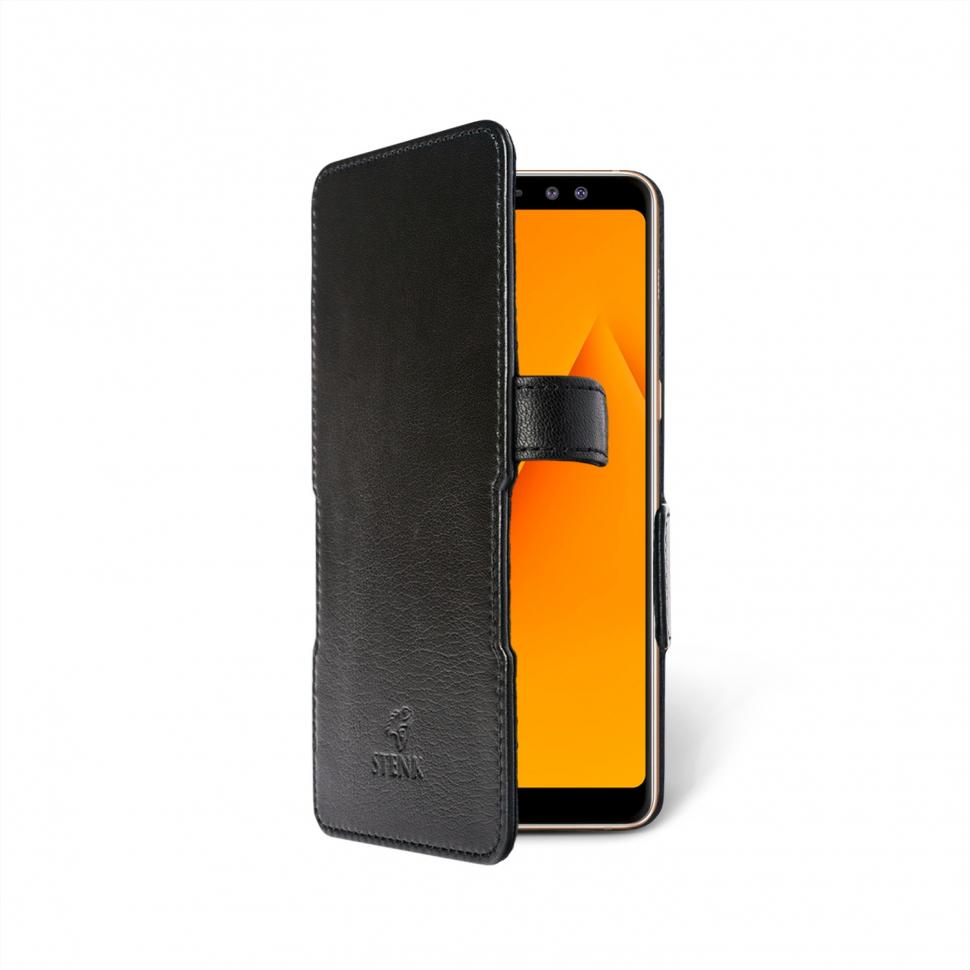 Чехол книжка Stenk Prime для Samsung Galaxy A8 Plus (2018) Черный (59750)
