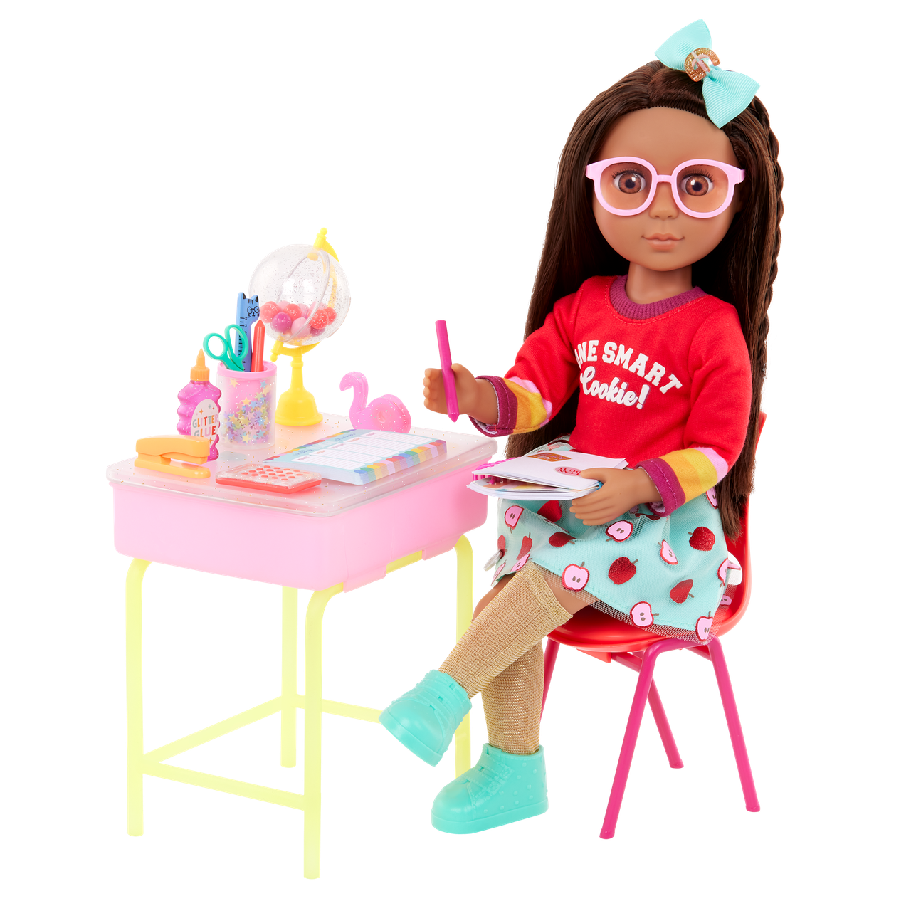 Набор с куклой Glitter Girls Alessa School Desk Playset Posable Desk Chair School 14" (2453896231)