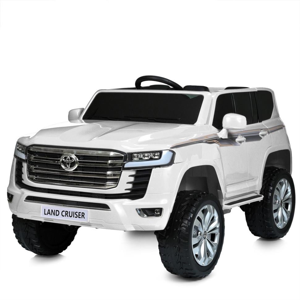 Детский электромобиль Джип Bambi Toyota Land Cruiser 2-местный 4WD до 30 кг Белый (DE-169-E-803)