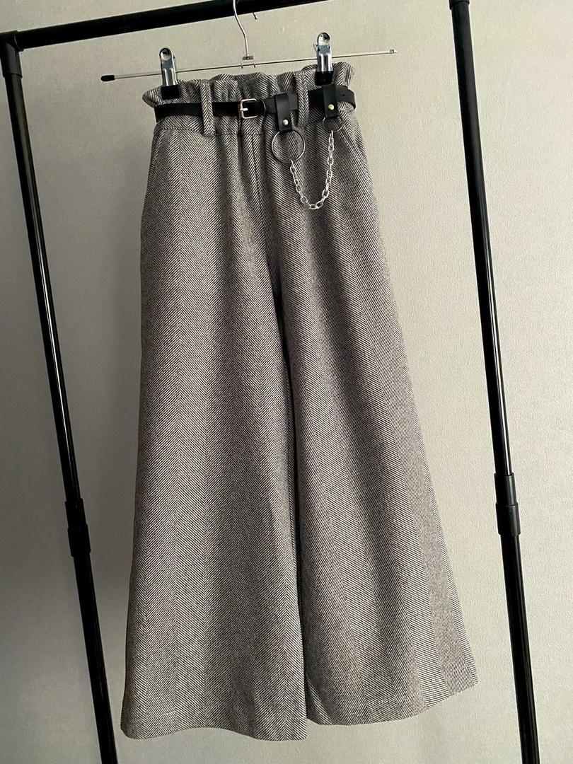 Брюки палаццо теплые школьные подростковые для девочки IRmAS 0461 164 см кашемировые Серый