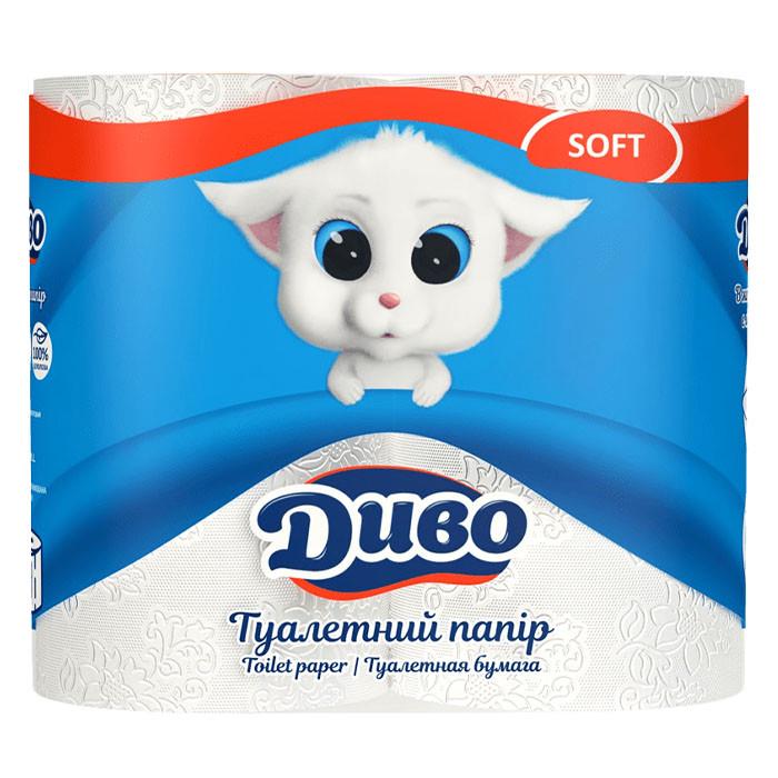 Туалетний папір Диво 2-шаровий 150 відривів 4 шт. (1724112093)