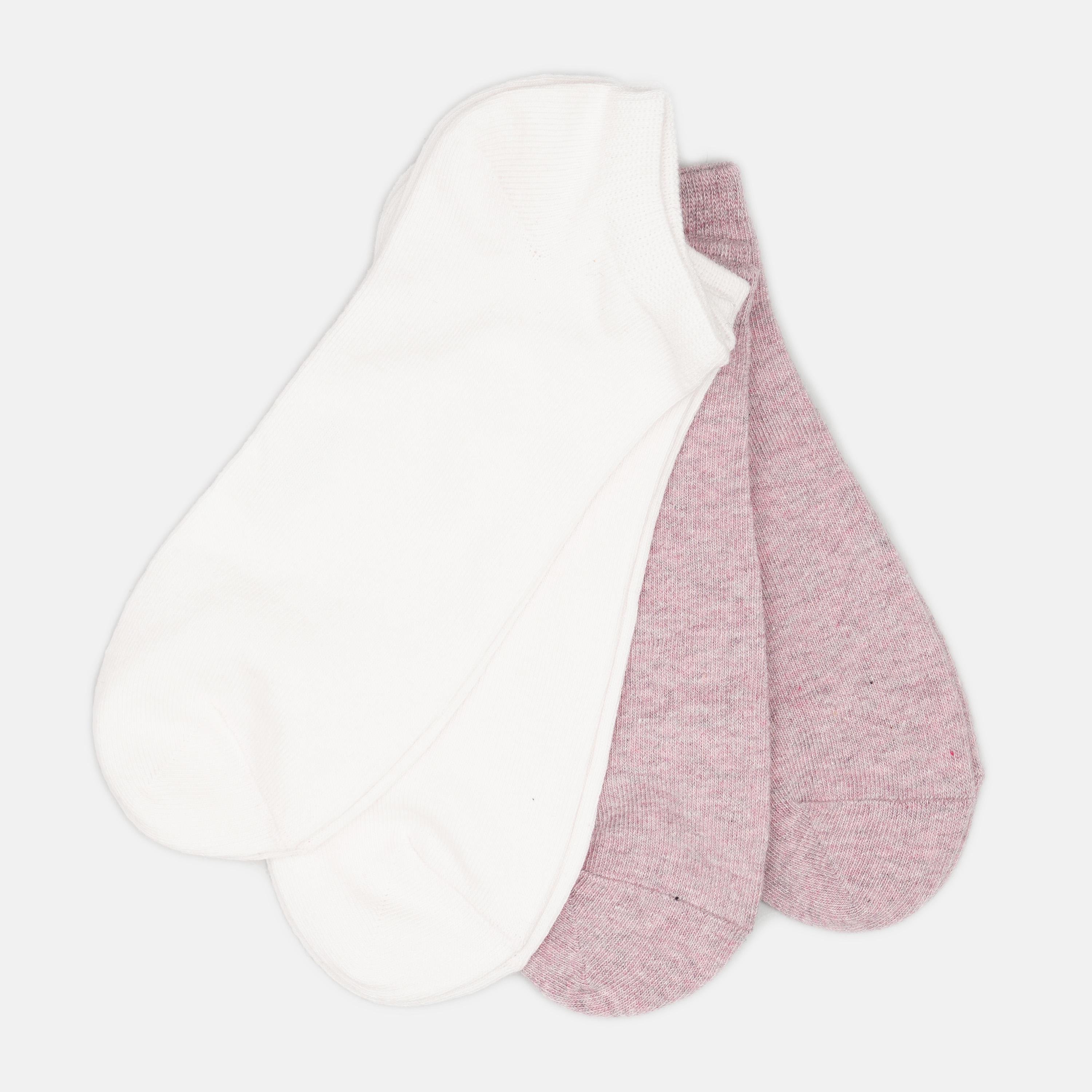 Носки C&A 4 пары р. 39-42 Пудровый/Сиреневый меланж (2244879840)