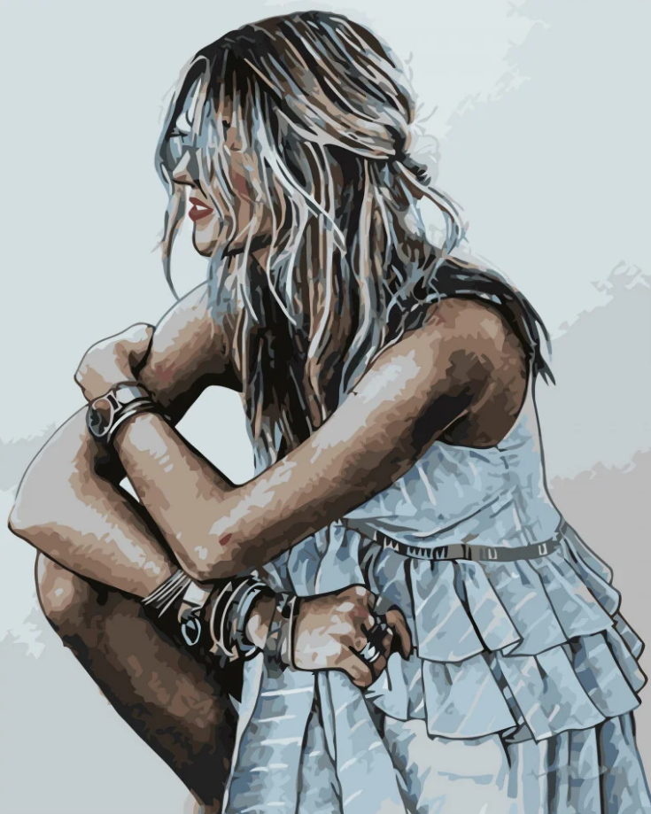 Картина по номерам Strateg Незнакомка 40x50 см (VA-0737)