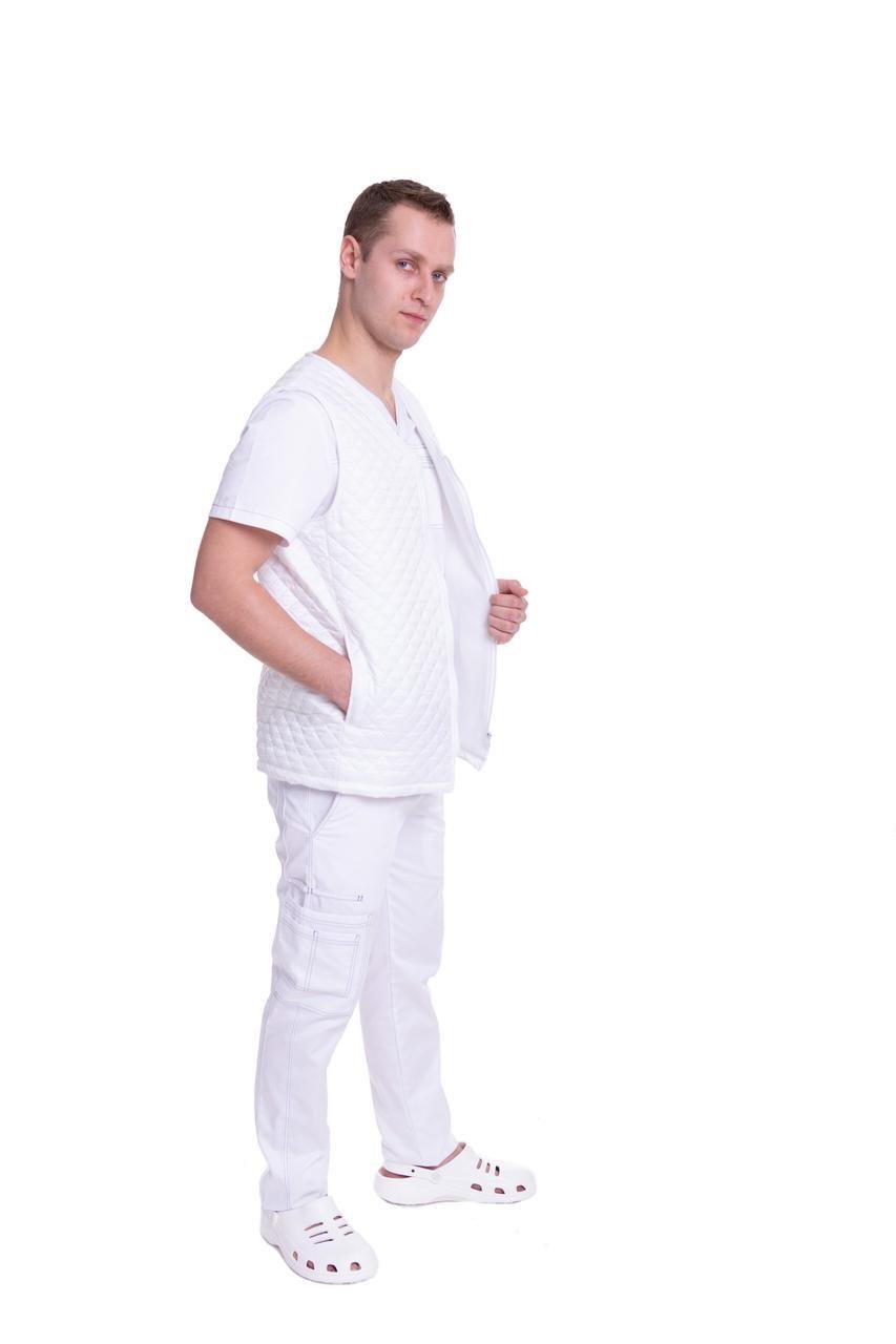 Жилет медицинский мужской теплый TopLine Юкон р. 50 Белый (31500-(50)Белый) - фото 3