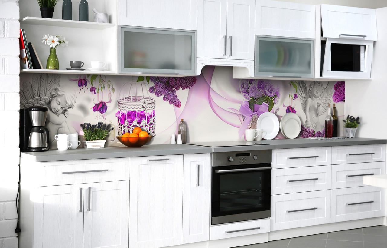 Кухонный фартук Спящие ангелы виниловый самоклеющийся 60х250 см Абстракция