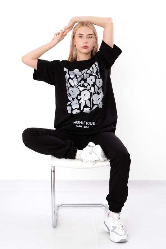 Комплект жіночий Носи Своє футболка з штанами р. 48 Чорний (8399-057-33-1) - фото 3