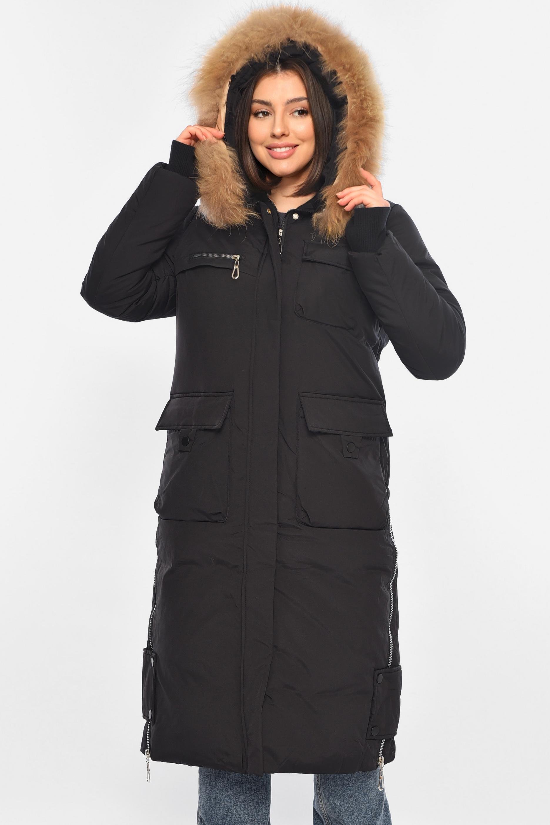 Куртка жіноча подовжена зима M Чорний (196309)