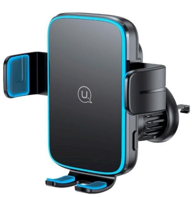 Тримач для телефону з бездротовою зарядкою Usams CD230 15W Wireless Charging Car Holder Air Vent Black - фото 3
