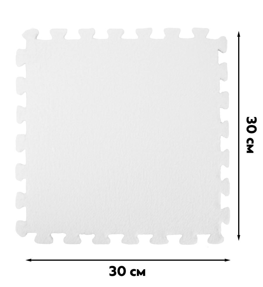 Коврик-пазл с ворсом RIAS PZ-101 1 игровой 30x30 см White (3_06750) - фото 3