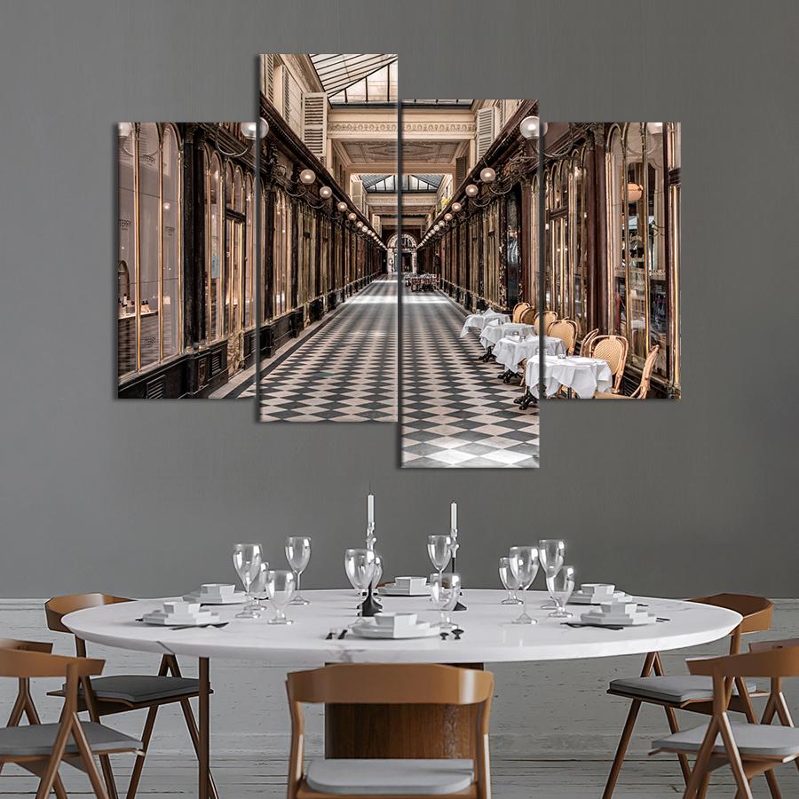 Картина город Изысканный интерьер галереи Веро-Дода в Париже 149x106 см (A738-4)