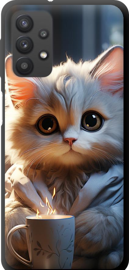 Чохол на Samsung Galaxy A32 A325F Білий кіт (5646b-2204-42517)