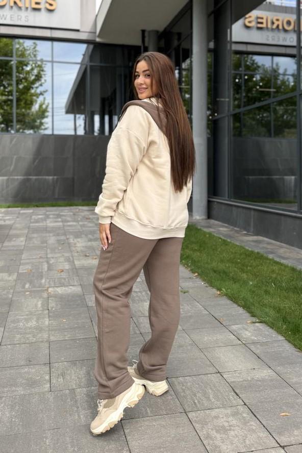 Костюм жіночий М205.4 на флісі XL Бежево-сірий (1009-1-63) - фото 5 Костюм жіночий М205.4 на флісі XL Бежево-сірий (1009-1-63) - фото 5