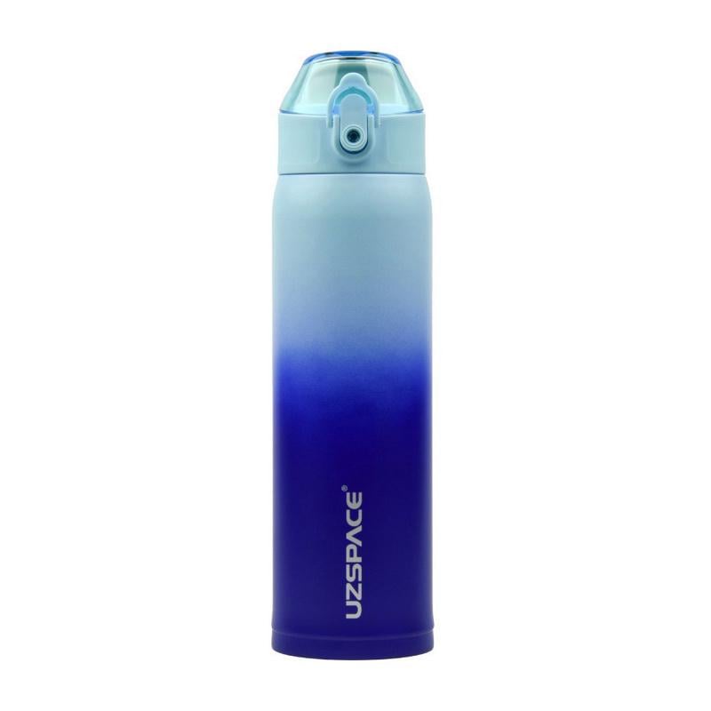 Термобутылка для воды из нержавеющей стали с вакуумными стенками Uzspace X4 Gradient 4201 500 мл Голубой