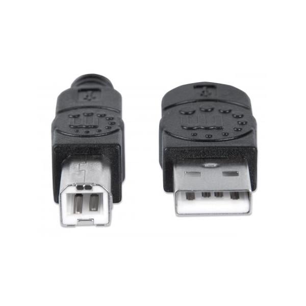 Кабель MANHATTAN Hi-Speed USB Type-AM - Type-B M 1 м USB 2.0 Black (306218) - фото 3 Кабель MANHATTAN Hi-Speed USB Type-AM - Type-B M 1 м USB 2.0 Black (306218) - фото 3