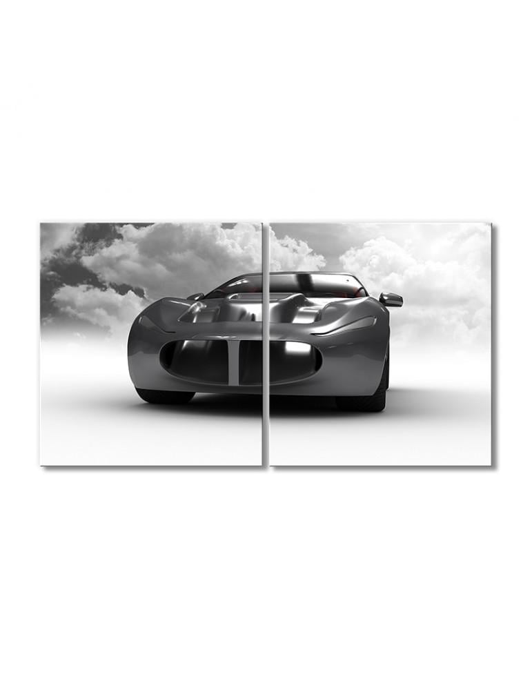 Картина модульная Стальной конь и облака 2 модуля 50x75 см