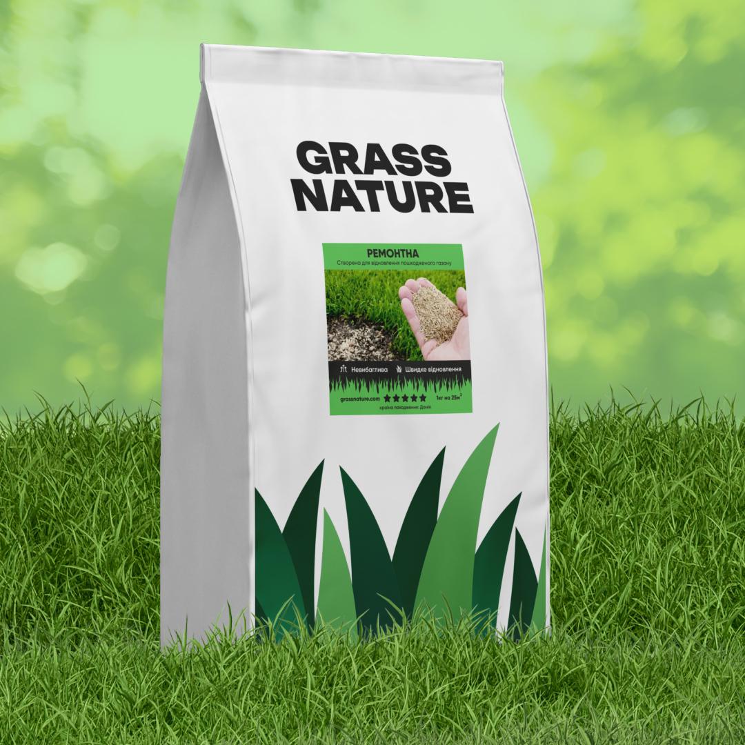 Насіння газонної трави GrassNature Ремонтна 10 кг (24463313)
