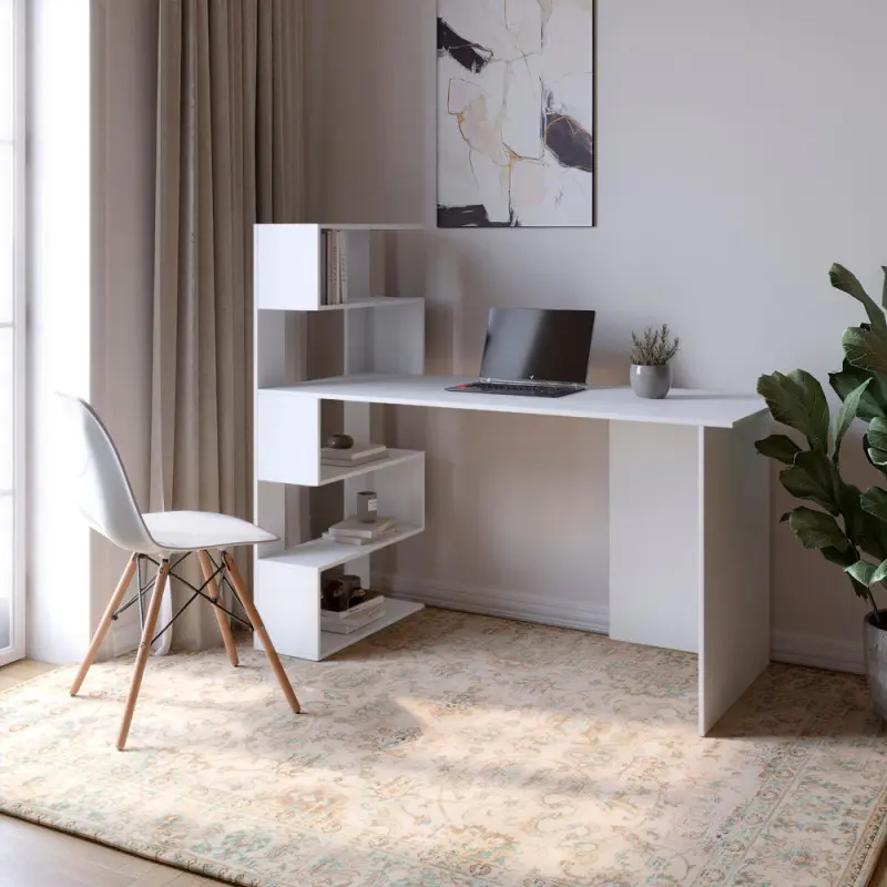 Стол компьютерный Джеко 1416P левый 141,6х60х122,4 см Нимфея Альба (23366119)