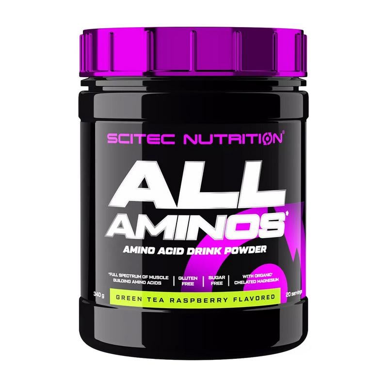 Аминокислоты Scitec Nutrition All Aminos EAA с цитрулином 340 г Зеленый чай-малина