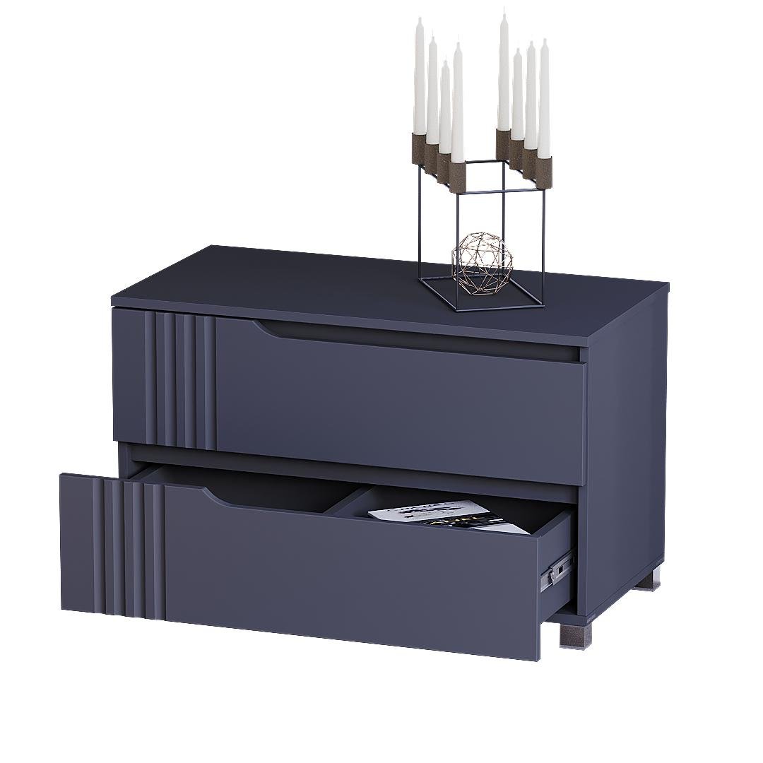 Комод DiPortes Портленд К-28 80/53/40 см Антрацит/Графіт (01448) - фото 2 Комод DiPortes Портленд К-28 80/53/40 см Антрацит/Графіт (01448) - фото 2