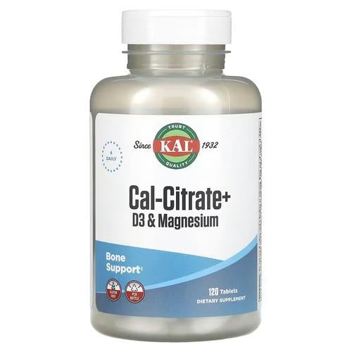 Кальций KAL Cal-Citrate+ D3 & Magnesium 120 табл. (CAL-57107)