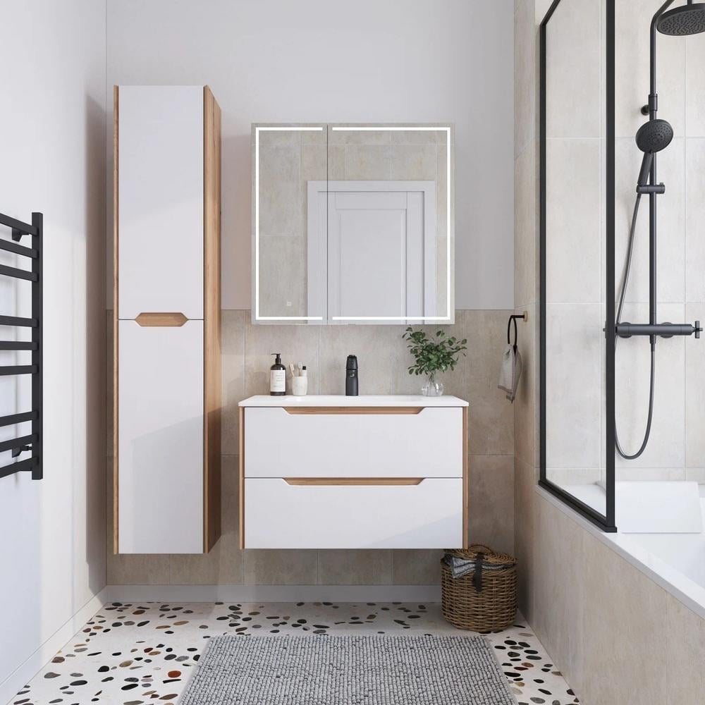 Пенал подвесной MVK Vostok Mirri 30 эмаль левый 300х300х1700 мм Белый матовый (mrp130wh-1) - фото 10 Пенал подвесной MVK Vostok Mirri 30 эмаль левый 300х300х1700 мм Белый матовый (mrp130wh-1) - фото 10