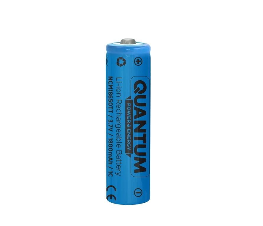 Аккумулятор Quantum Li-ion NCM 18650 1800 mAh 1С с клеммным выступом 1 шт. (1224)