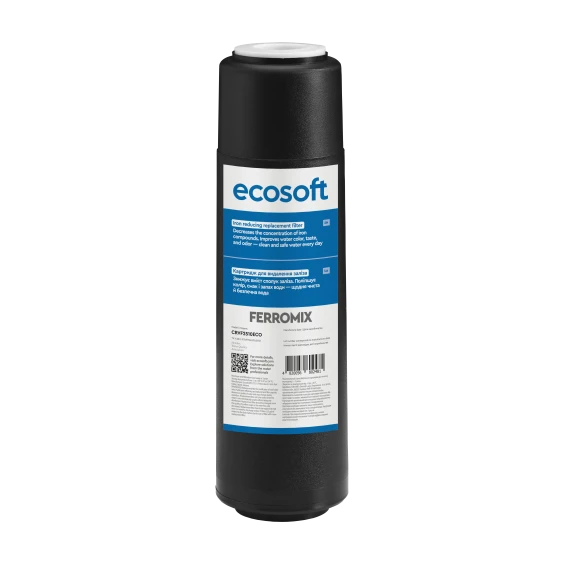 Картридж угольный для удаления хлора и железа Ecosoft 2,5"х10" (CRVF2510ECO)
