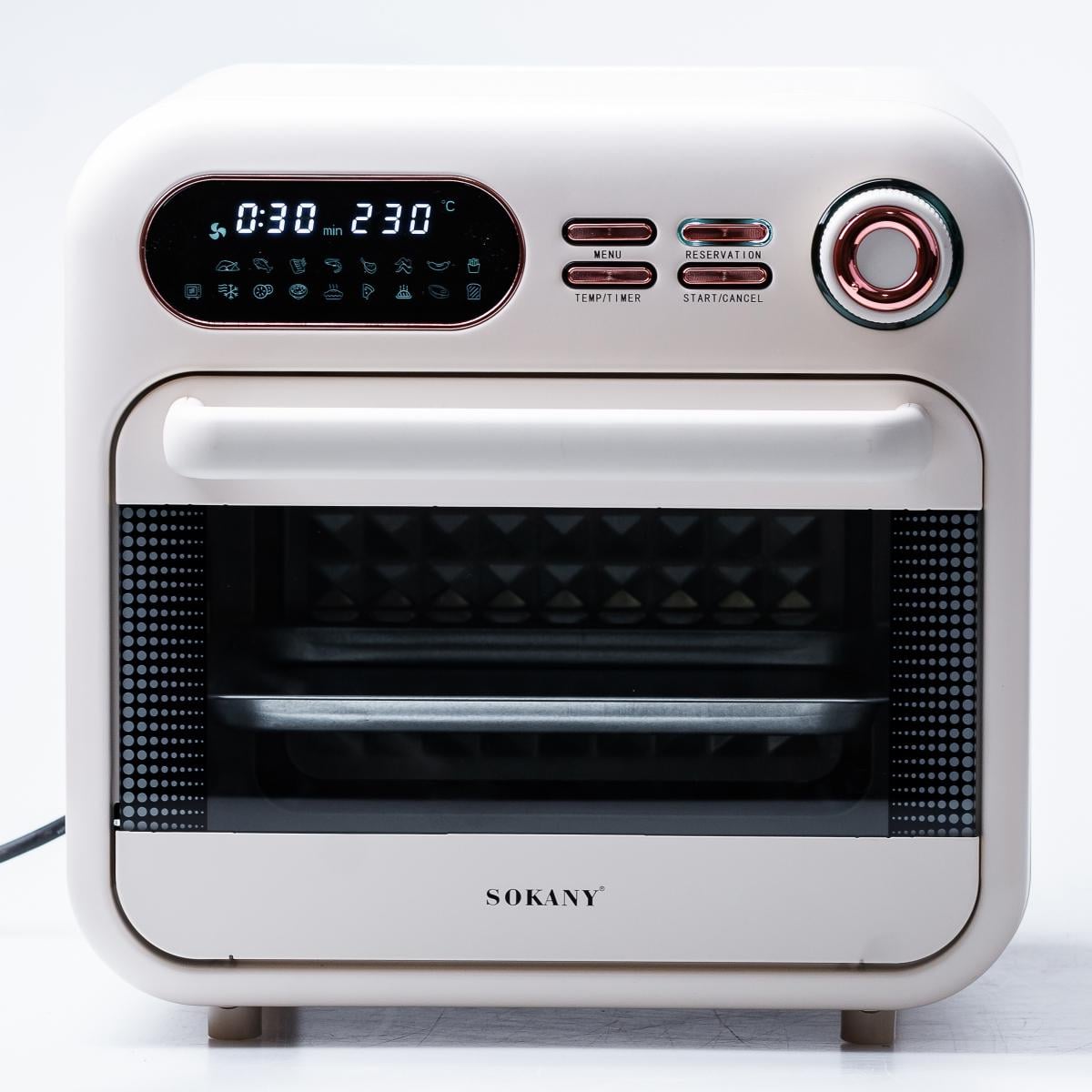 Духовка настольная Sokany SK-10003 с таймером 18 л Белый (SK10003)