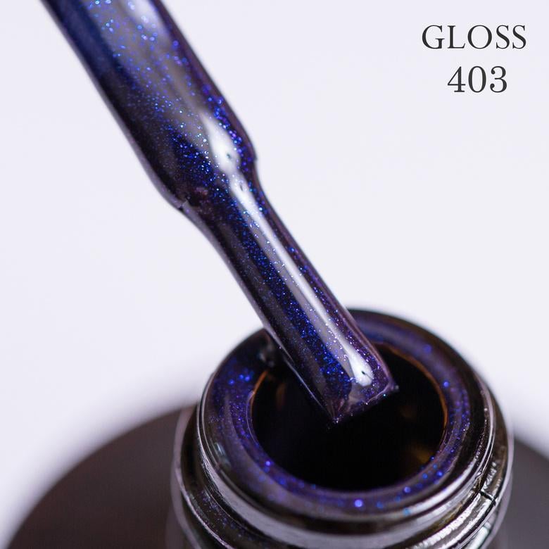Гель-лак GLOSS 403 с микроблеском 11 мл Темно-синий (1748867)