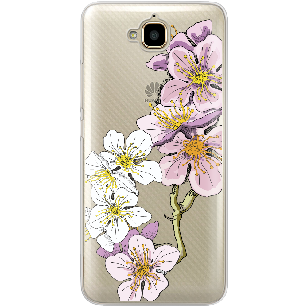 Чехол Boxface Huawei Y6 Pro Cherry Blossom Прозрачный силикон (25518-cc4-25518)