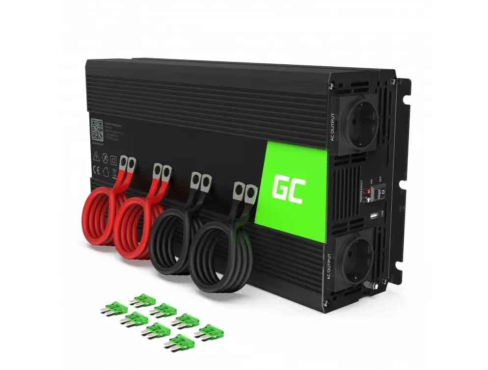 Преобразователь Green Cell DC-AC INV10 Mod sinus 12V/230V 2000W/4000W (INV10_tehnNM)