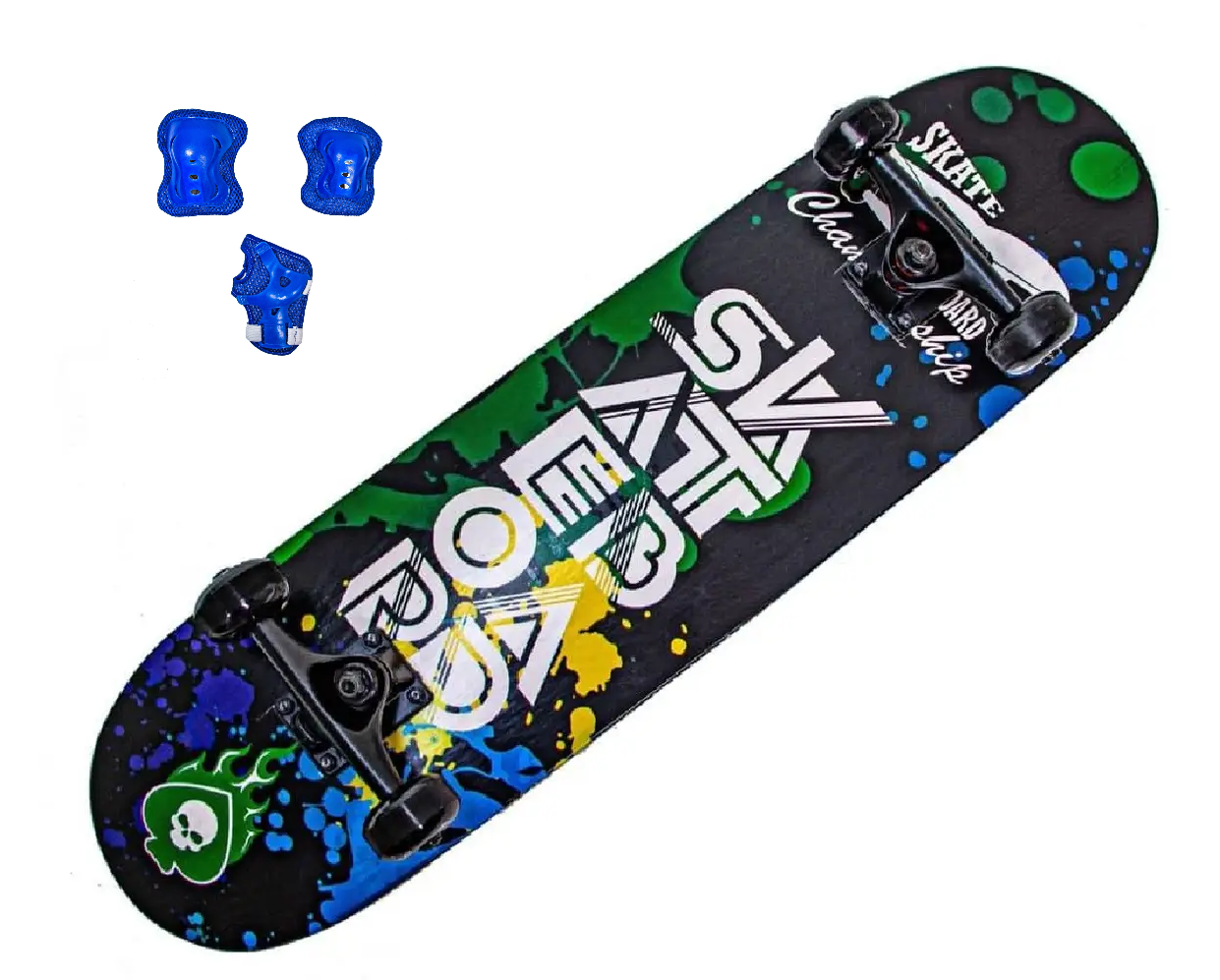 Скейтборд с защитой Scale Sports 90 кг