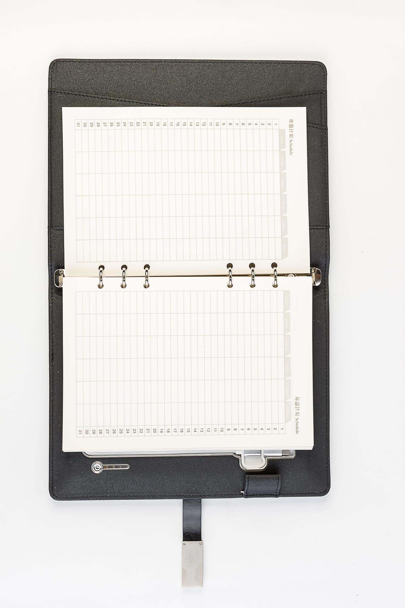 Блокнот із бездротовою зарядкою Powerbank 8000 mAh із флешкою 16 Гб Чорний (28_2114) - фото 7