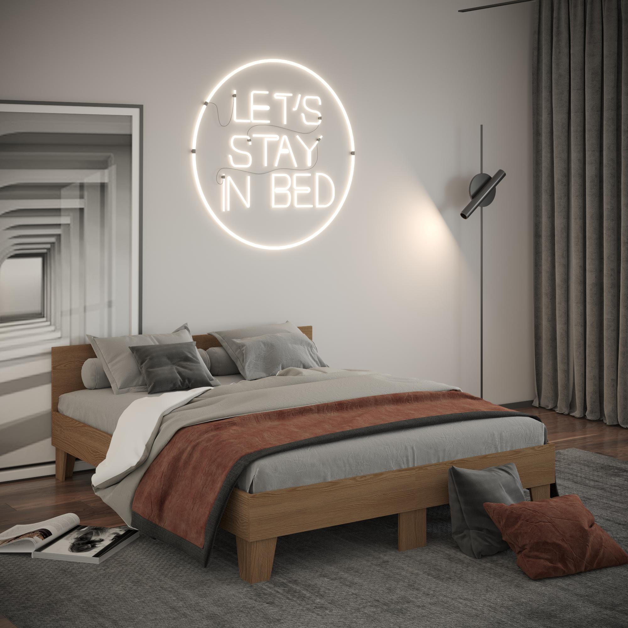 Кровать двуспальная с ламелями 665х2040х1640 мм Дуб родос темный