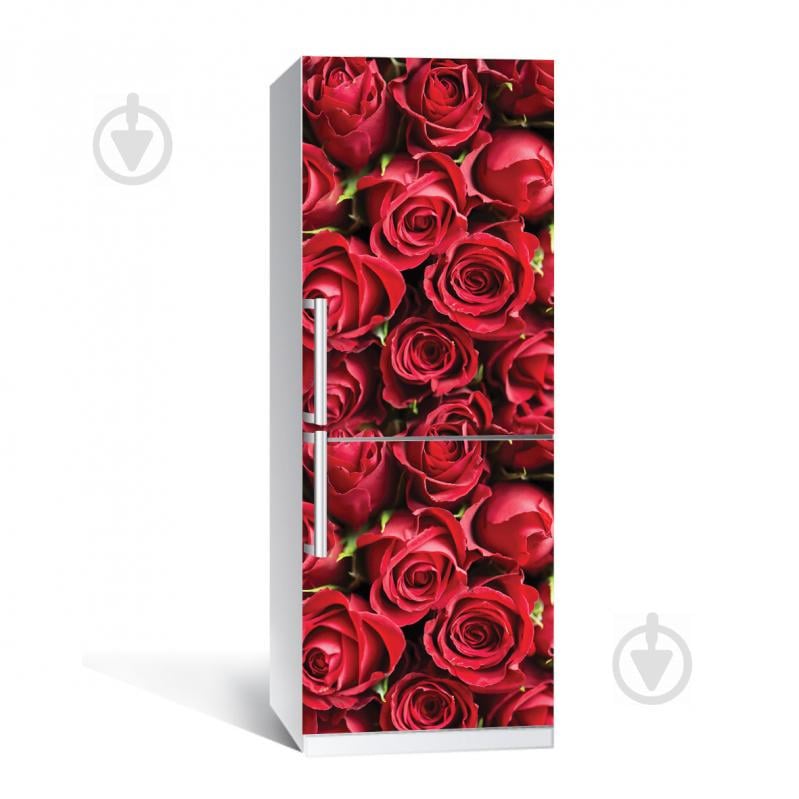 Наклейка на холодильник Zatarga Бутоны роз 650х2000 мм Красный (z180208)