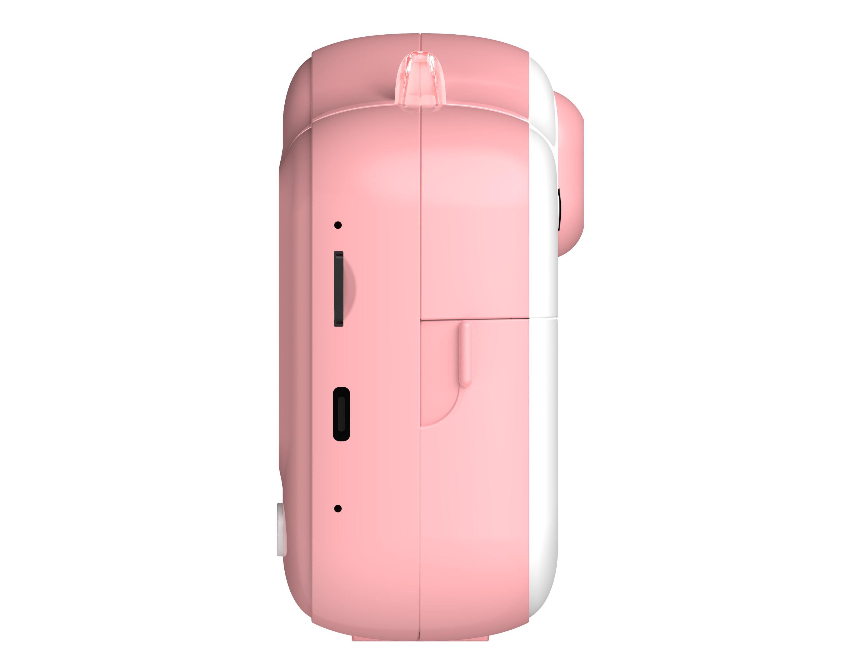 Фотоаппарат цифровой детский Fun Print FullHD для снимков и записи видео с играми и MP3-плеером Розовый - фото 2