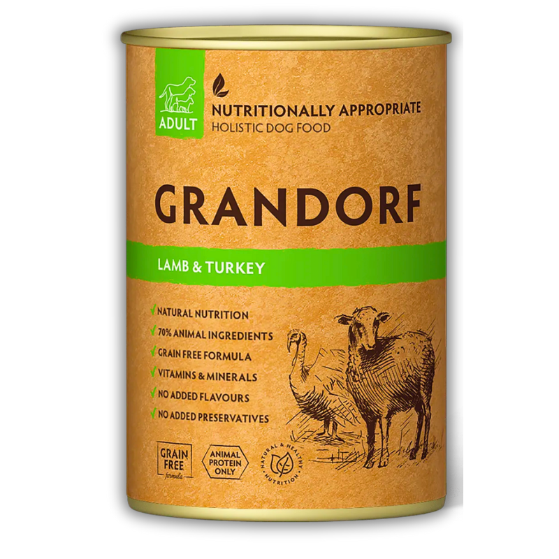 Корм влажный для собак Grandorf Ягненок и индейка для взрослых собак всех пород 400 г (GDW99401) Корм влажный для собак Grandorf Ягненок и индейка для взрослых собак всех пород 400 г (GDW99401)