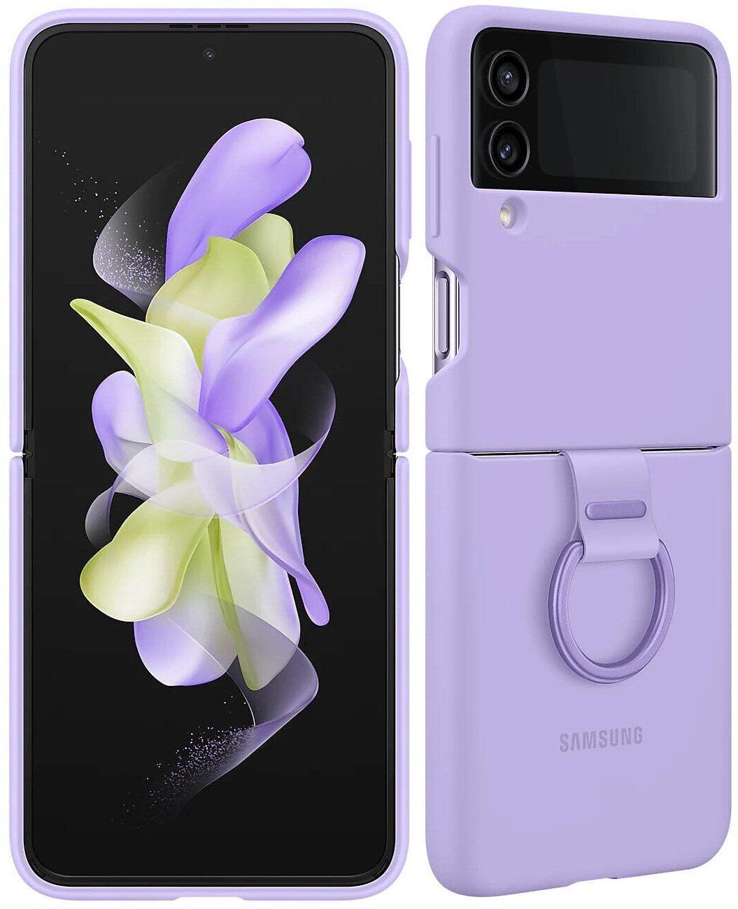 Чохол силіконовий із кільцем оригінальний Silicone Cover with Ring EF-PF721TVEGUA для Samsung Galaxy Z Flip4 Bora Purple