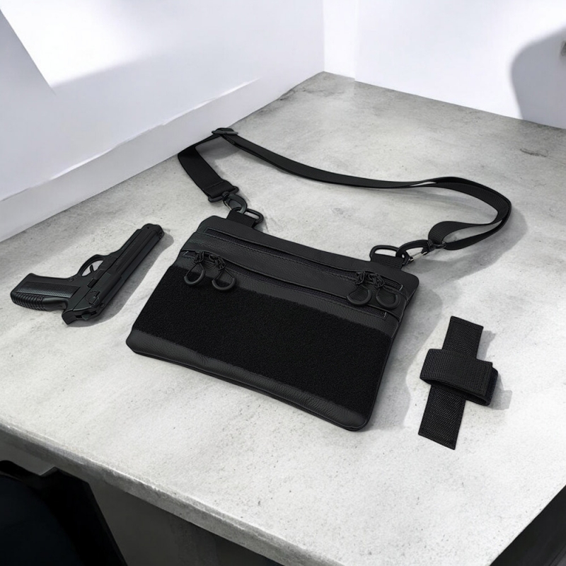 Сумка-кобура 6805 натуральная кожа Black (tf6805) - фото 15 Сумка-кобура 6805 натуральная кожа Black (tf6805) - фото 15