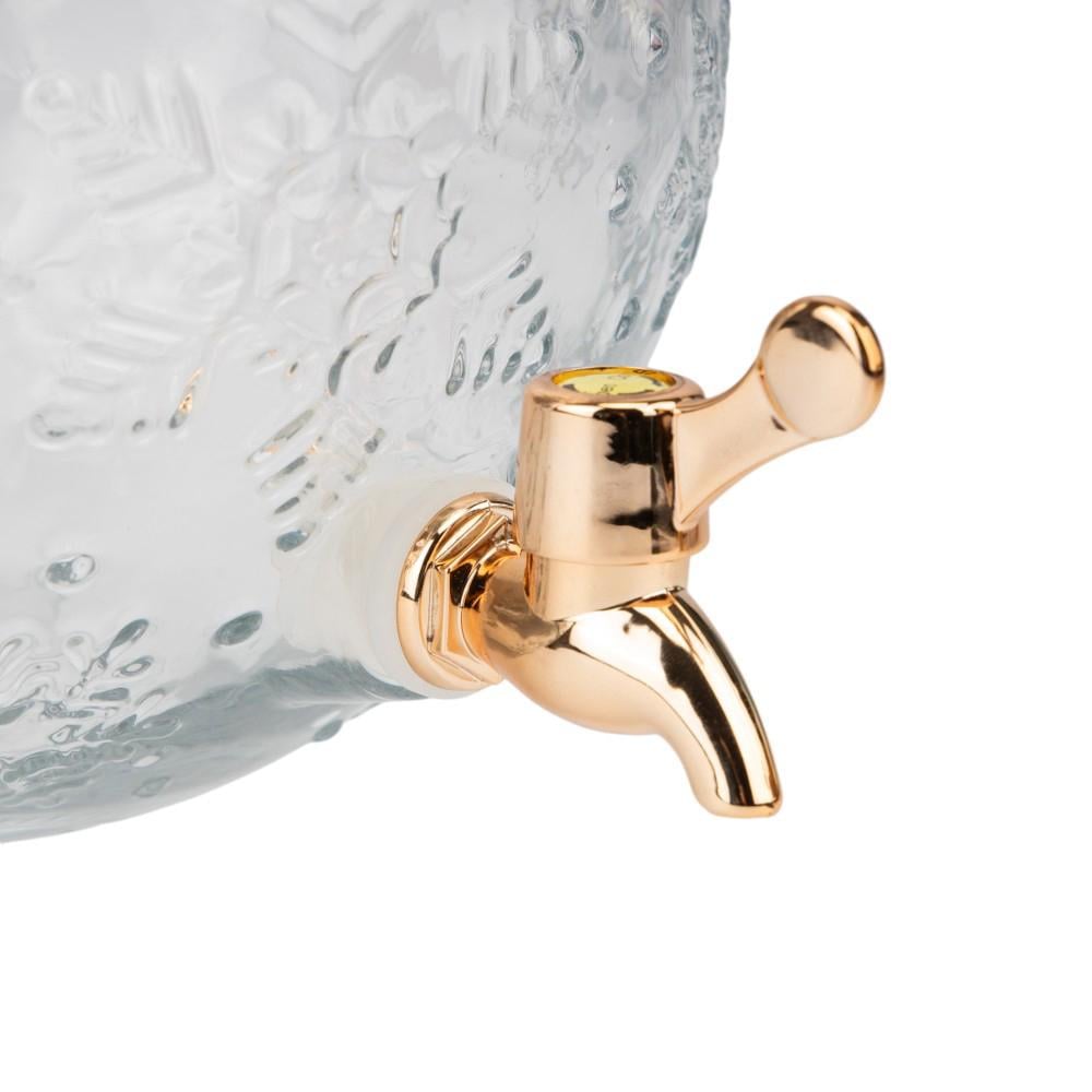 Диспенсер с краном на подставке Хрустальные снежинки 5,5 л (90239) - фото 7 Диспенсер с краном на подставке Хрустальные снежинки 5,5 л (90239) - фото 7