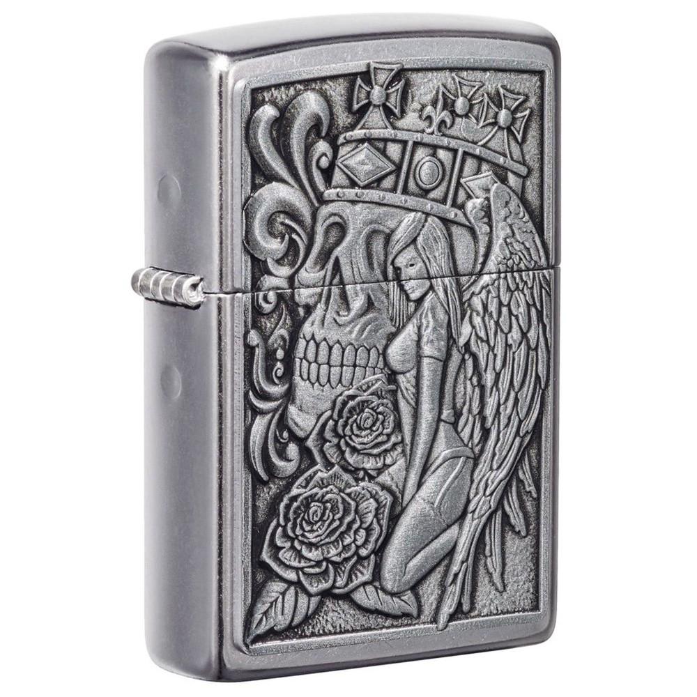 Зажигалка ZIPPO 207 Skull and Angel Emblem 49442