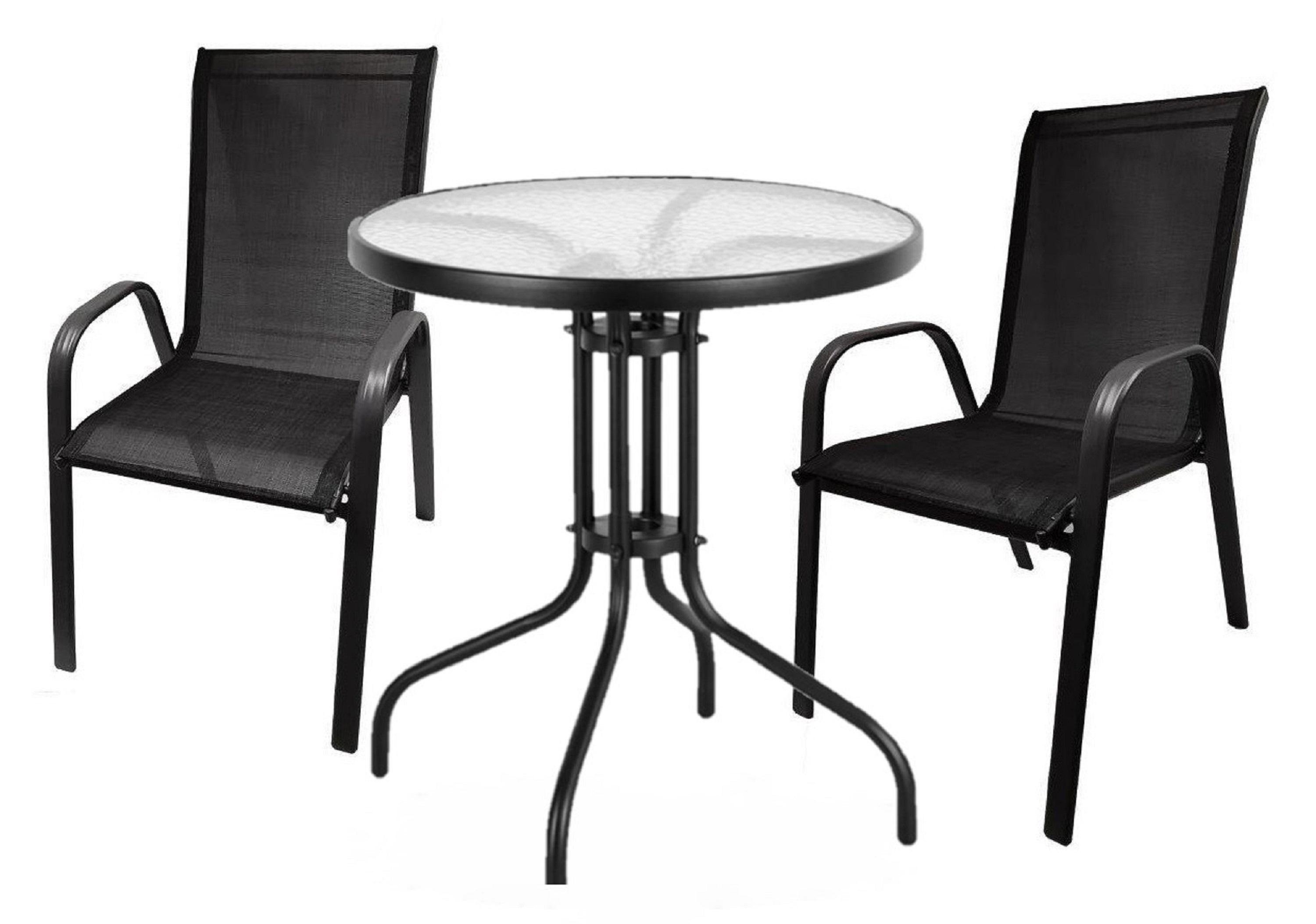 Комплект садовой мебели Kontrast Bistro-2 3 предмета Black